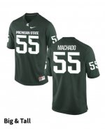 Men's Michigan State Spartans NCAA #55 Miguel Machado Green Authentic Nike Big & Tall Stitched College Football Jersey PS32C67FZ